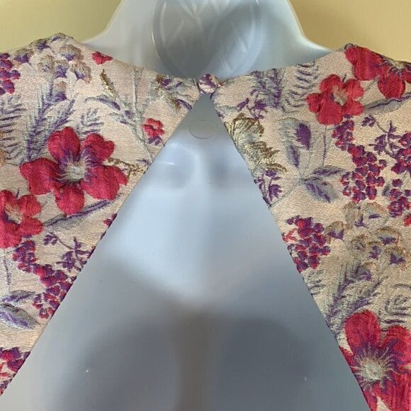 NWT. Aidan Mattox 6 Jacquard Open Back Flare Dress. - Picture 15 of 16